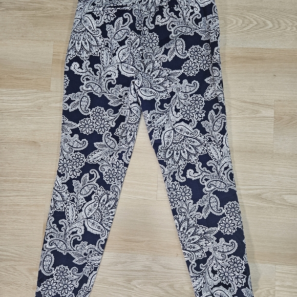 Talbots Chatham Women's Ankle Pants Blue Paisley, Size 8P - Picture 6 of 7